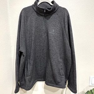 Disney Parks Mens XXL Gray half Zip Pullover Sweater